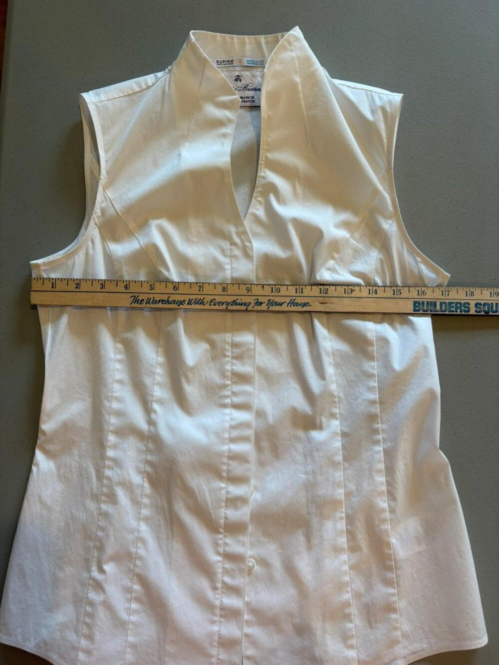 Brooks Brothers size 2 sleeveless white blouse - Picture 6 of 9